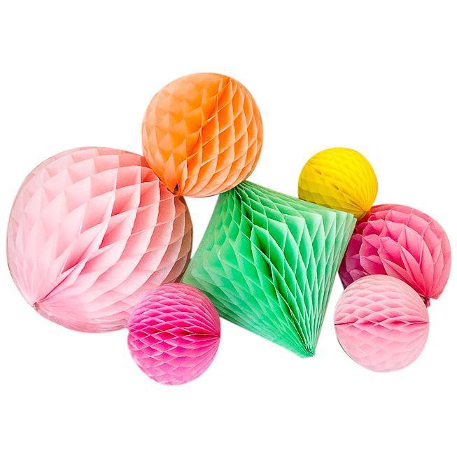 Yellow Small 5 Tissue Honeycomb Ball Decoration - Devra Party – Revelry  Goods