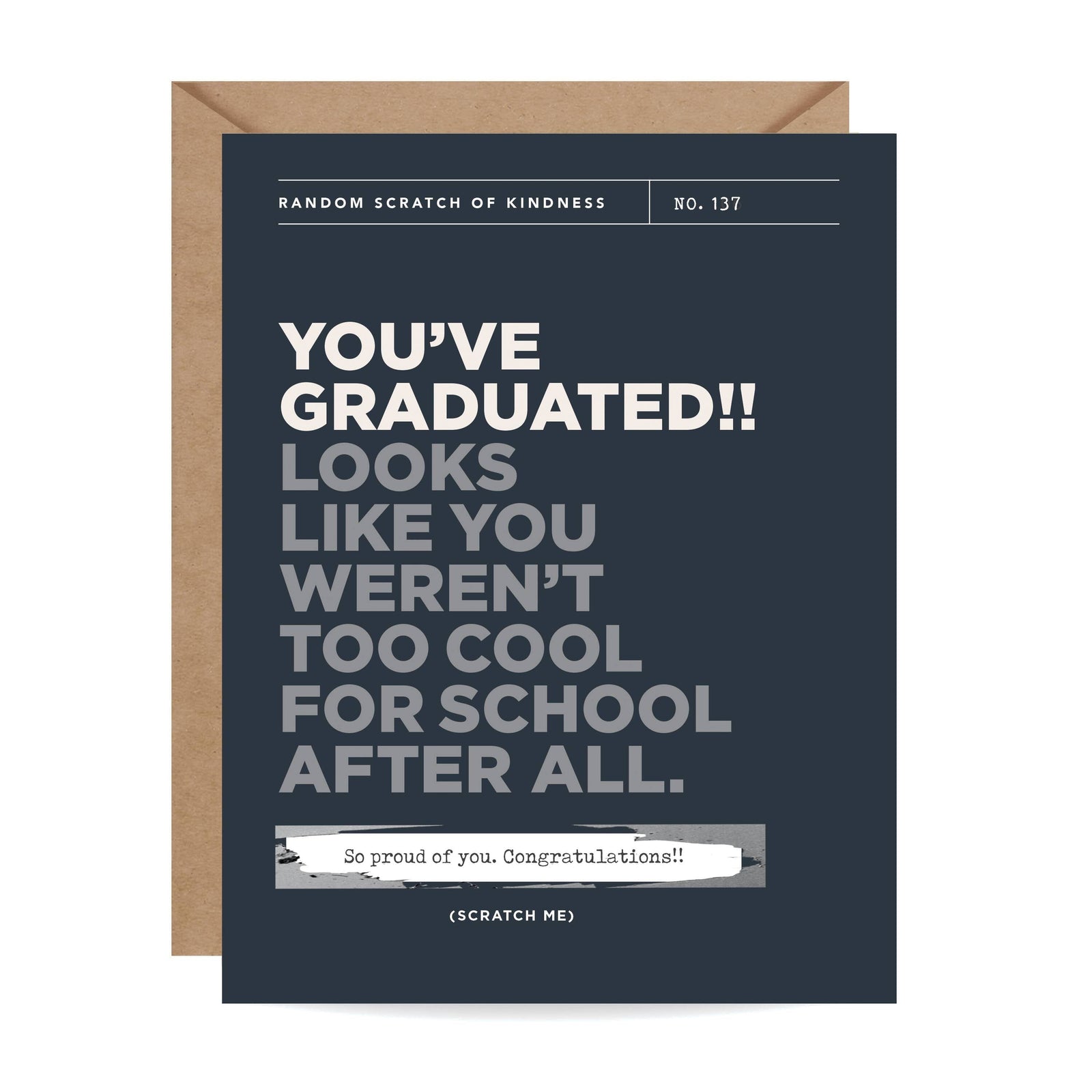 Scratch-off Too Cool for School - Graduation Card, Shop Sweet Lulu