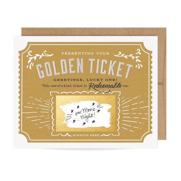 Scratch-off Golden Ticket Birthday Card – Shop Sweet Lulu