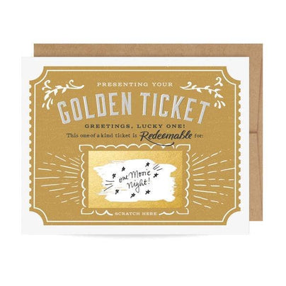 Scratch-off Golden Ticket Birthday Card, Shop Sweet Lulu