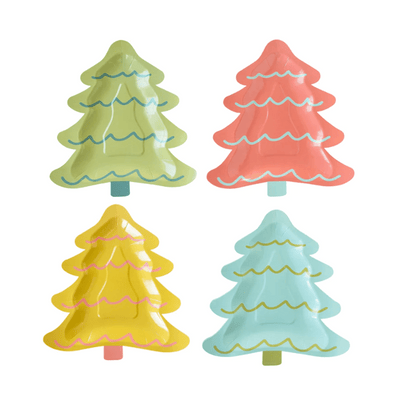 Bright Holiday Trees Shaped Plates, Shop Sweet Lulu