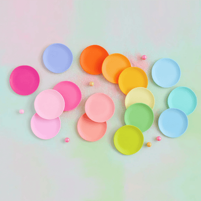 Melamine Rainbow Dessert Plate - 16 Color Options, Shop Sweet Lulu