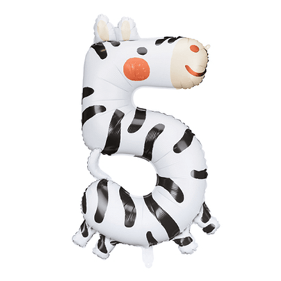 Number 5 Balloon - Zebra, Shop Sweet Lulu