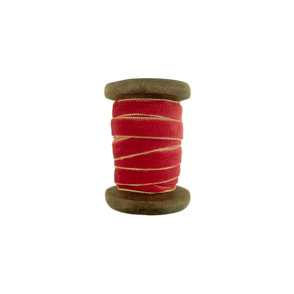 Red Velvet & Gold Trim Ribbon Spool, 5 Yd. – Shop Sweet Lulu
