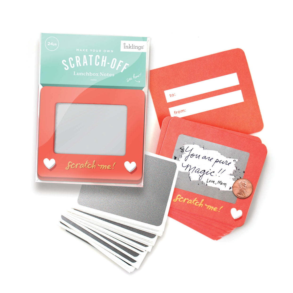 Scratch-off Lunchbox Notes - 4 Scratch-a-Sketch, Shop Sweet Lulu