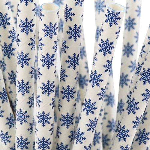 Blue Snowflake Paper Straws -Set of 25 – Shop Sweet Lulu