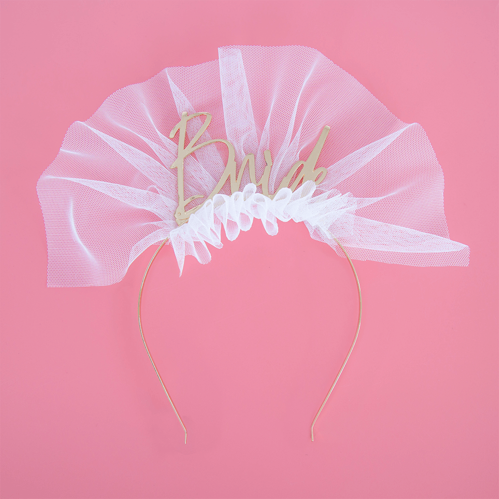 Jollity & Co Bride Metal Headband Rose Gold