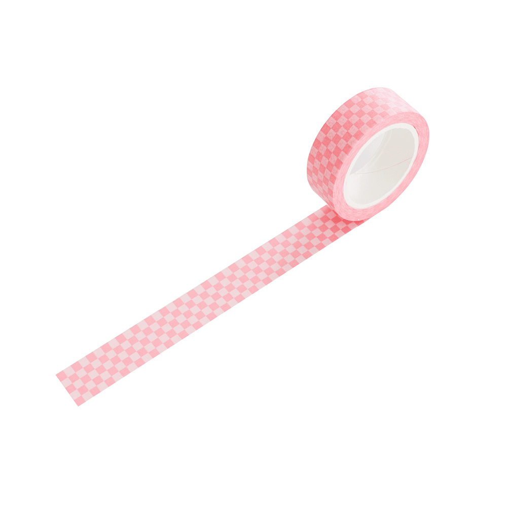 pastel pink grid washi tape