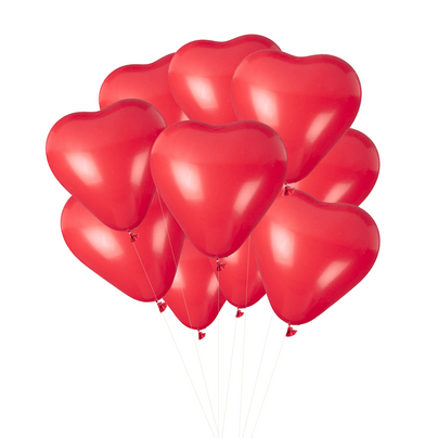11" Heart Balloon Bundle - Red, Shop Sweet Lulu