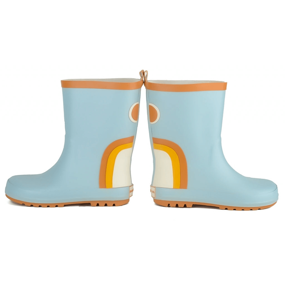 Rainbow Rubber Boots in Light Blue 31