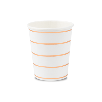 Rose Gold Frenchie Striped 9 oz Cups, Shop Sweet Lulu