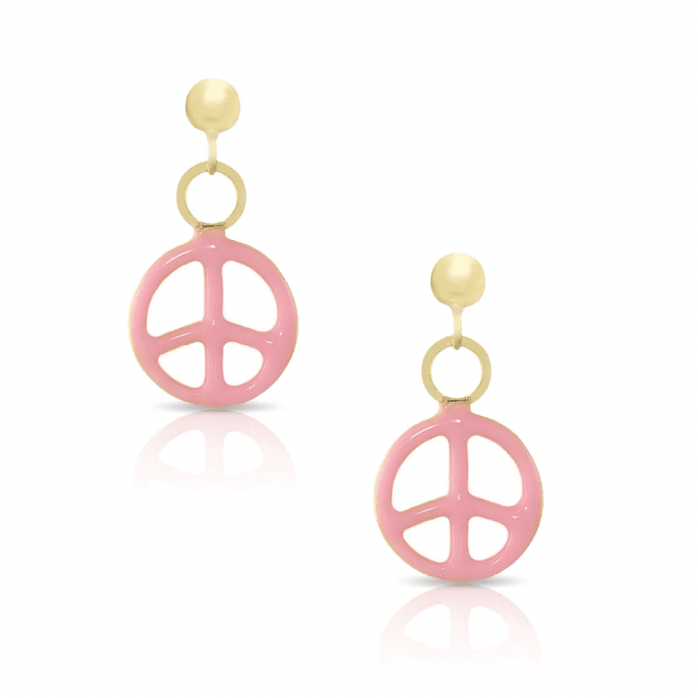 Peace Sign Drop Earrings
