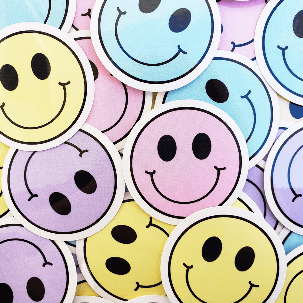 Smiley Face Sticker - Pink – Shop Sweet Lulu