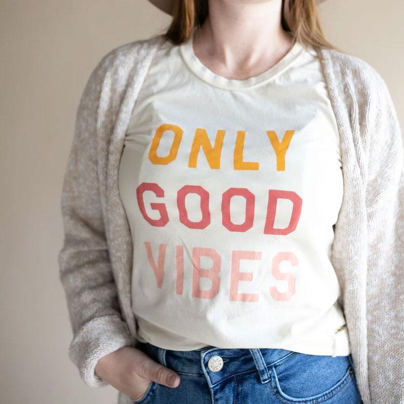 Only Good Vibes Adult Tee