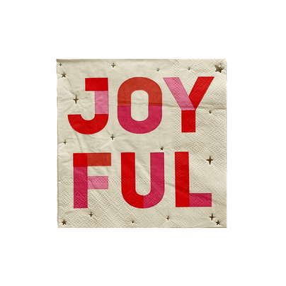 "Joyful" Cocktail Napkins, Jollity & Co