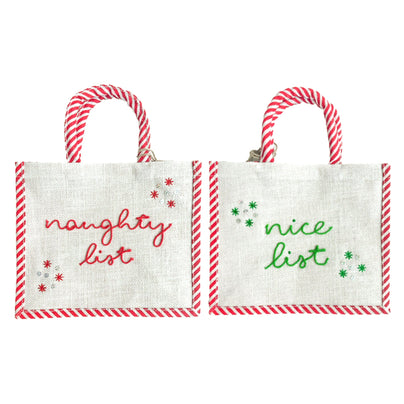 Naughty + Nice Tote, Double Sided