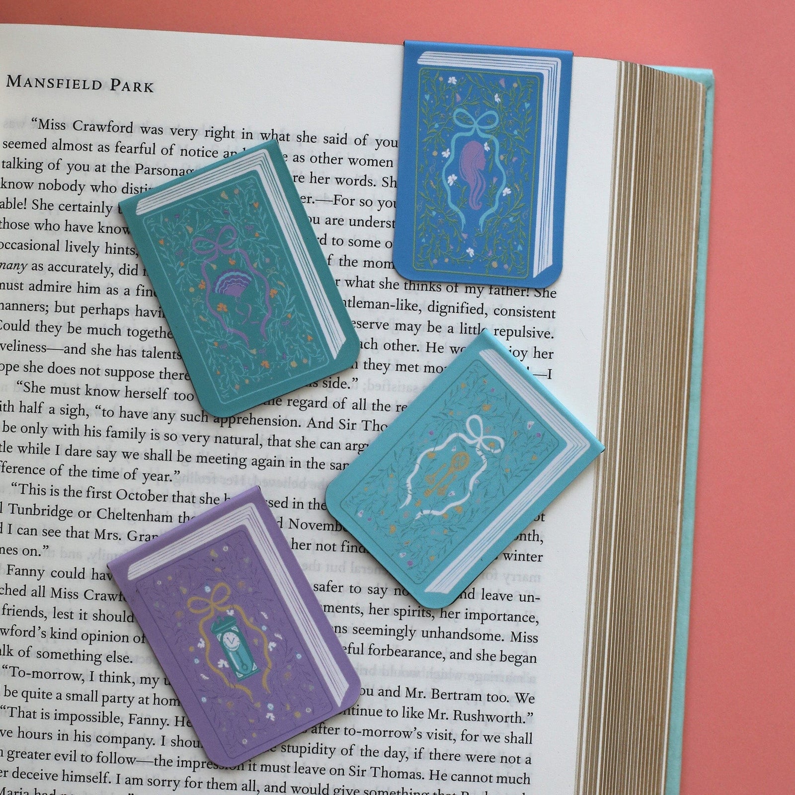 Book Covers Magnetic Bookmark Set, Jollity & Co