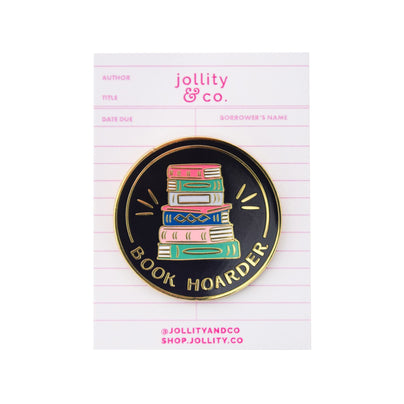 Book Hoarder Enamel Pin, Shop Sweet Lulu