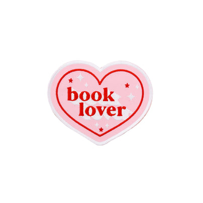 Book Club Book Lover Heart Shaped Patch, Jollity & Co