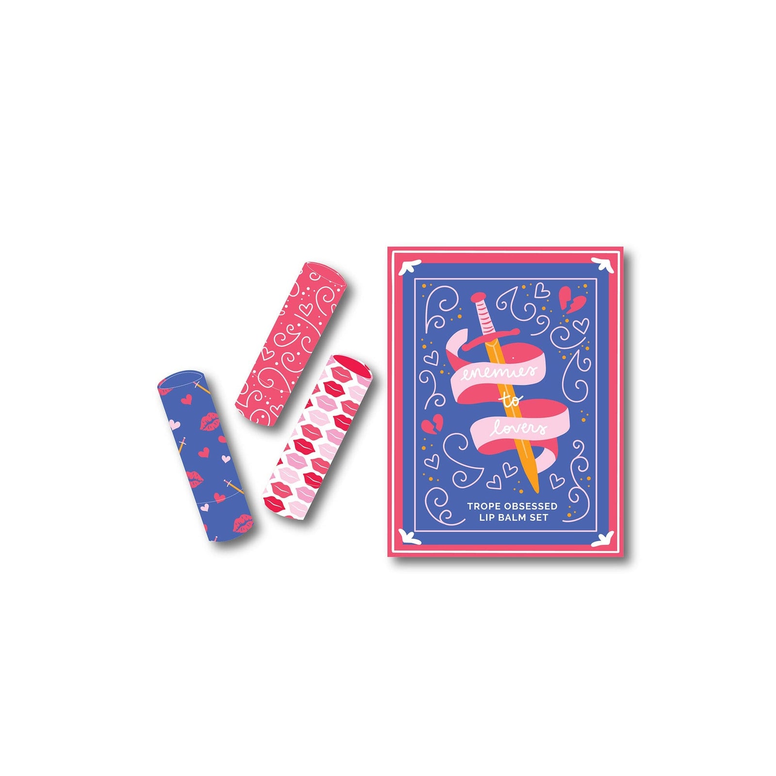 Enemies to Lovers Book Themed Lip Balm Set