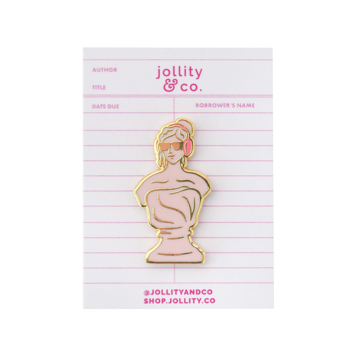 Female Bust Enamel Pin, Jollity & Co