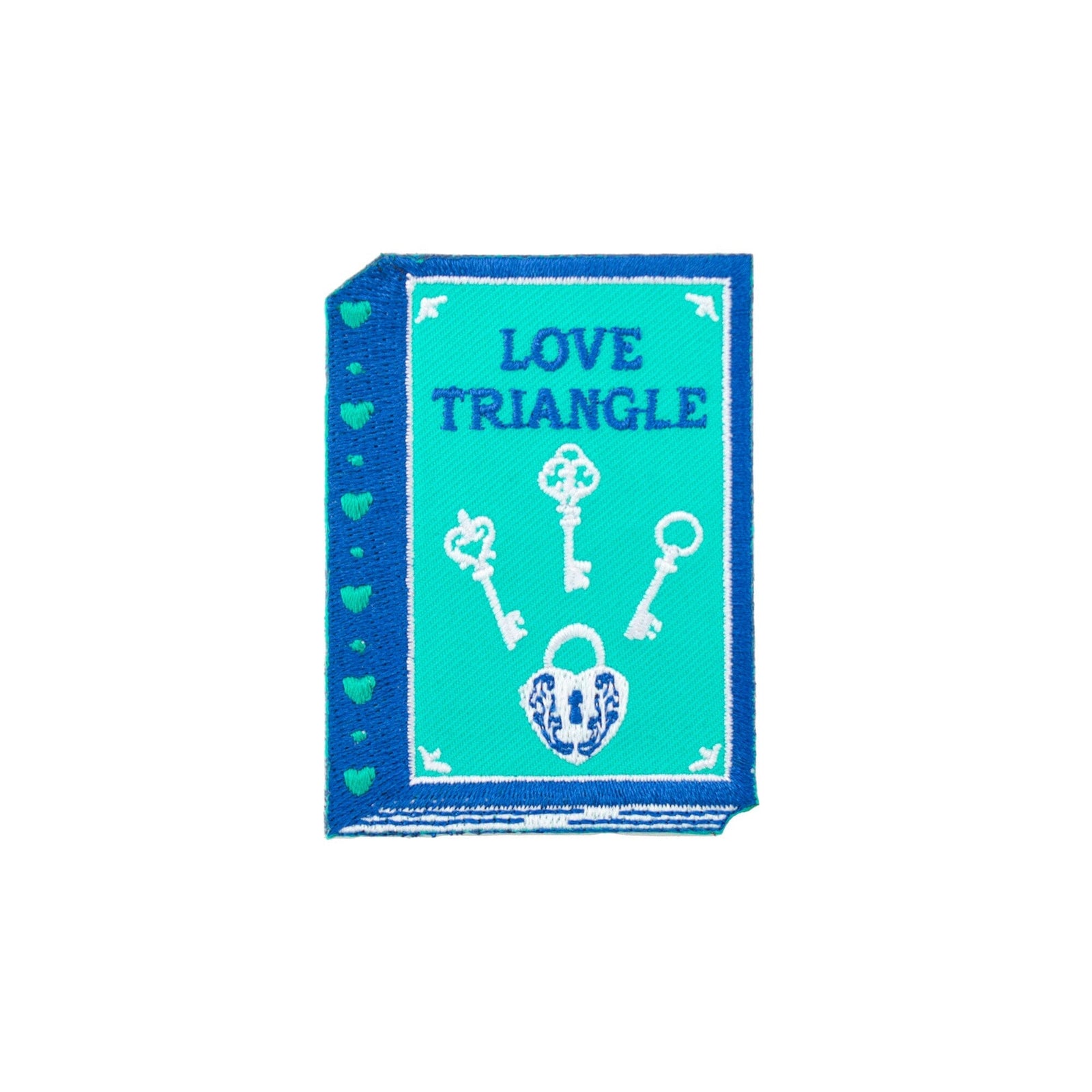 Book Club Love Triangle Patch, Jollity & Co