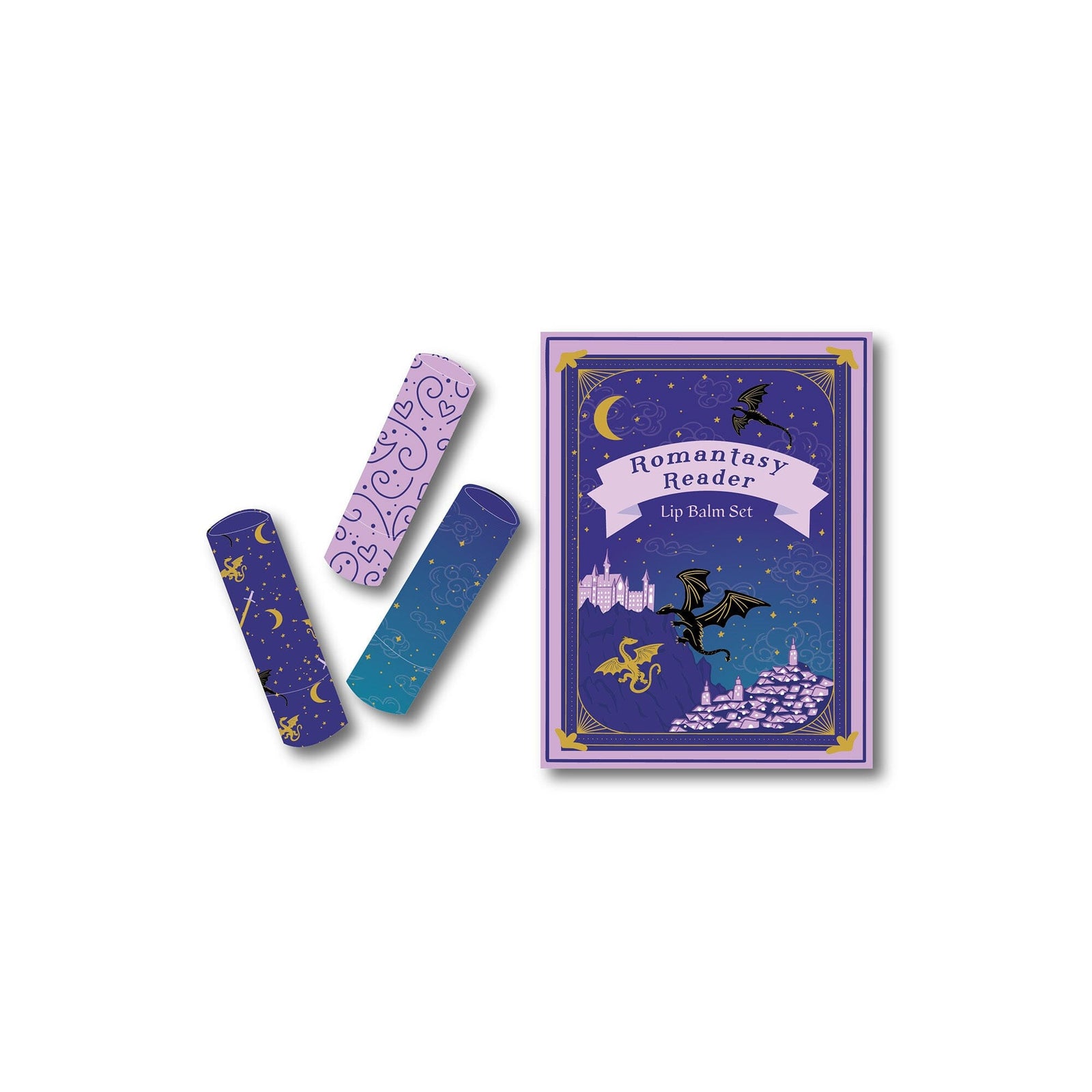Romantasy Reader Book Themed Lip Balm Set