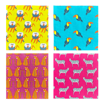 Jungle Animals Cocktail Napkins, Shop Sweet Lulu