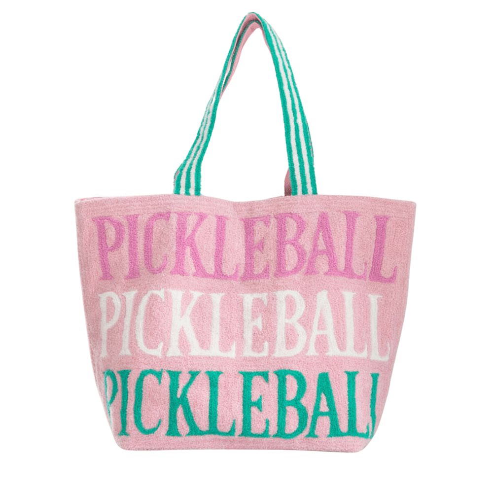 Pickleball Social Club Large Embroidered Tote Bag