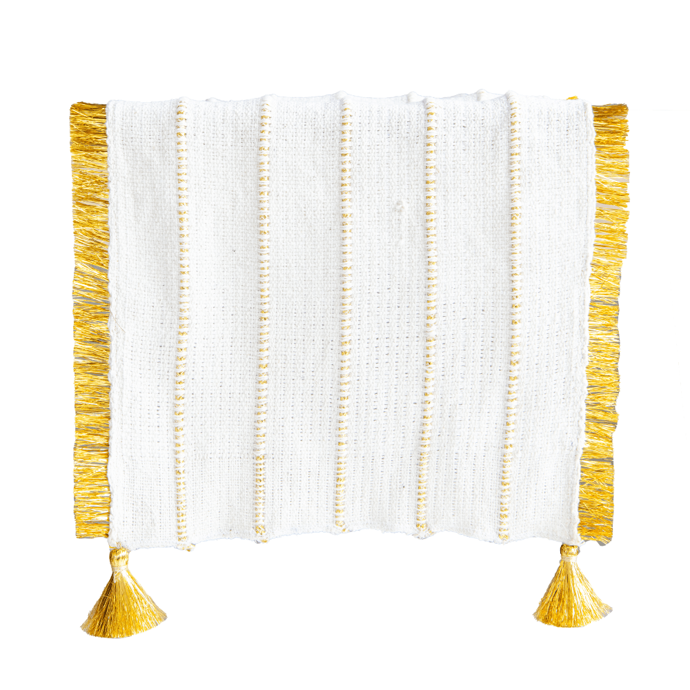 Gold Fringe Table Runner