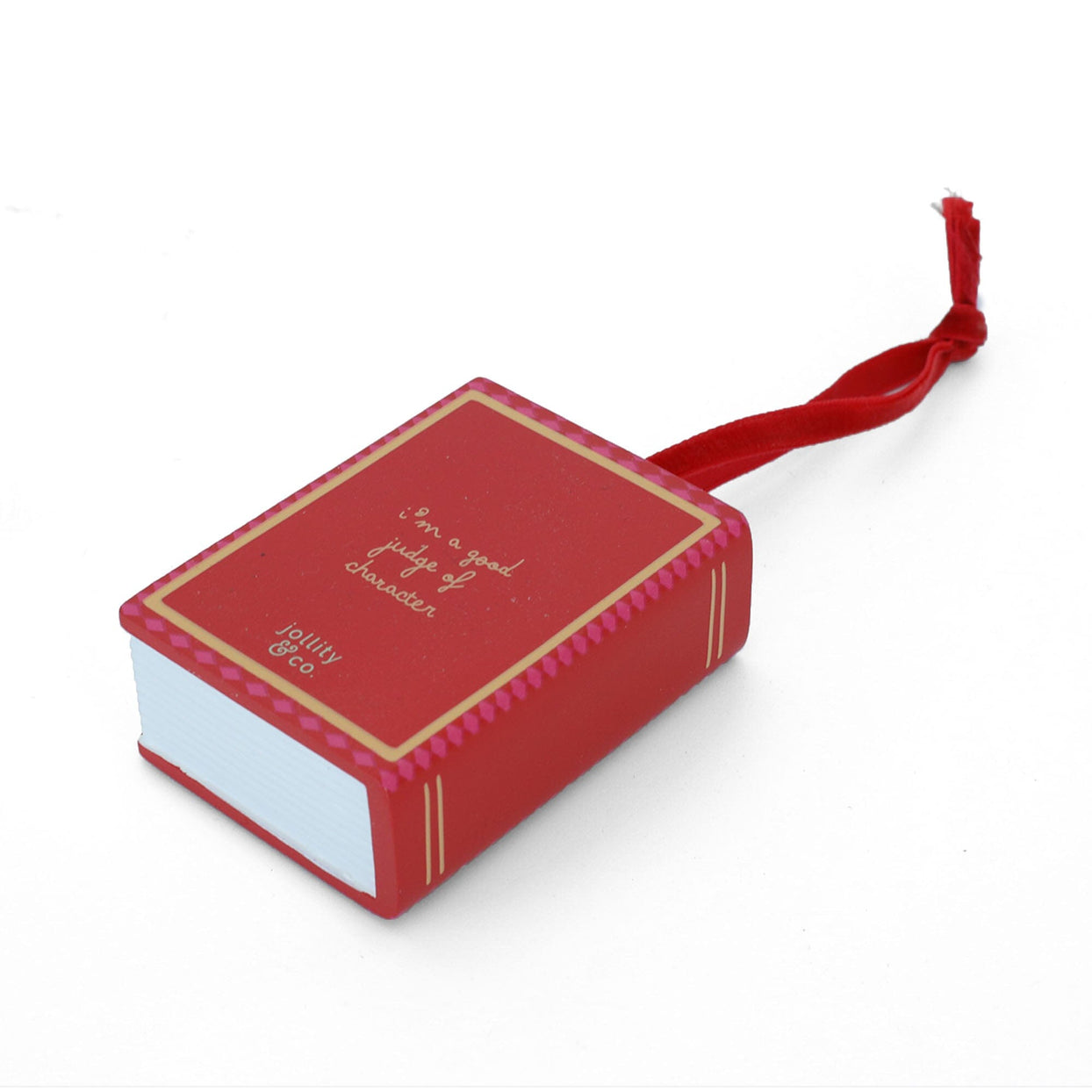 I Judge Books By Their Covers Book Ornament, Jollity & Co