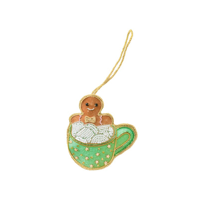 Gingerbread Man in a Mint Mug Ornament, Daydream Society
