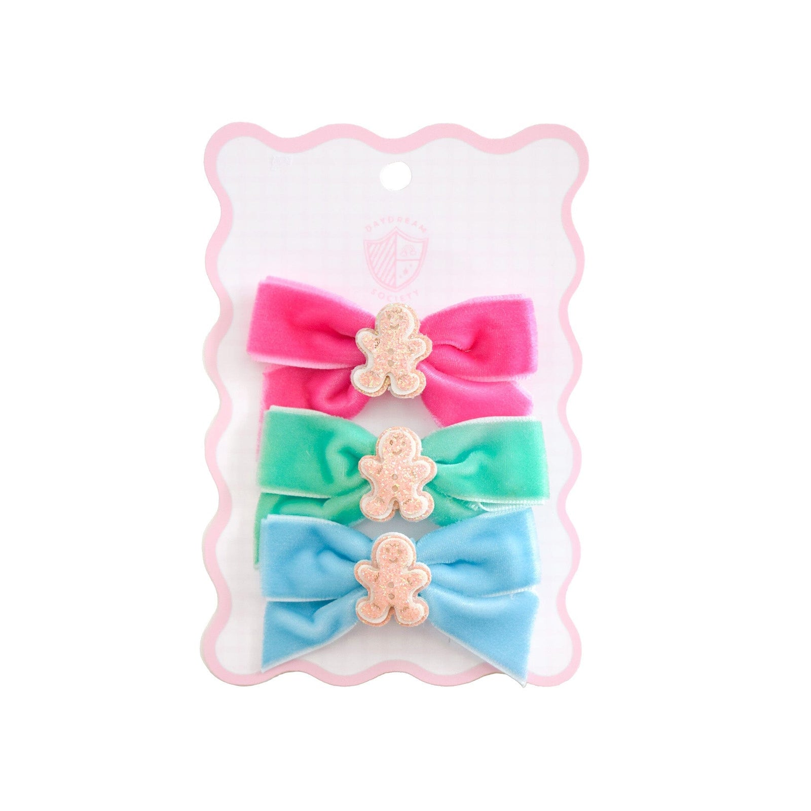 Baking Spirits Bright Gingerbread Bow Hair Clip Set, Daydream Society