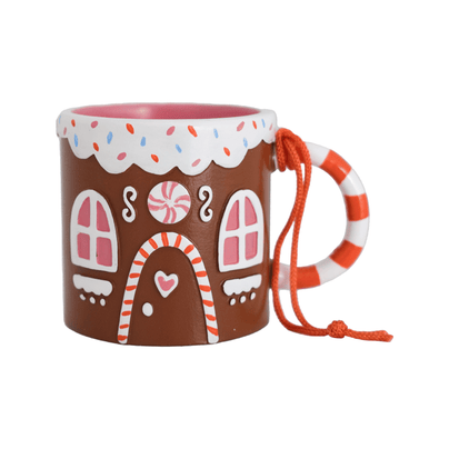 Baking Spirits Bright Gingerbread House Mug Ornament, Daydream Society