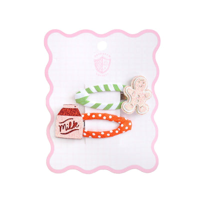 Baking Spirits Bright Milk & Cookies Hair Clip Set, Daydream Society