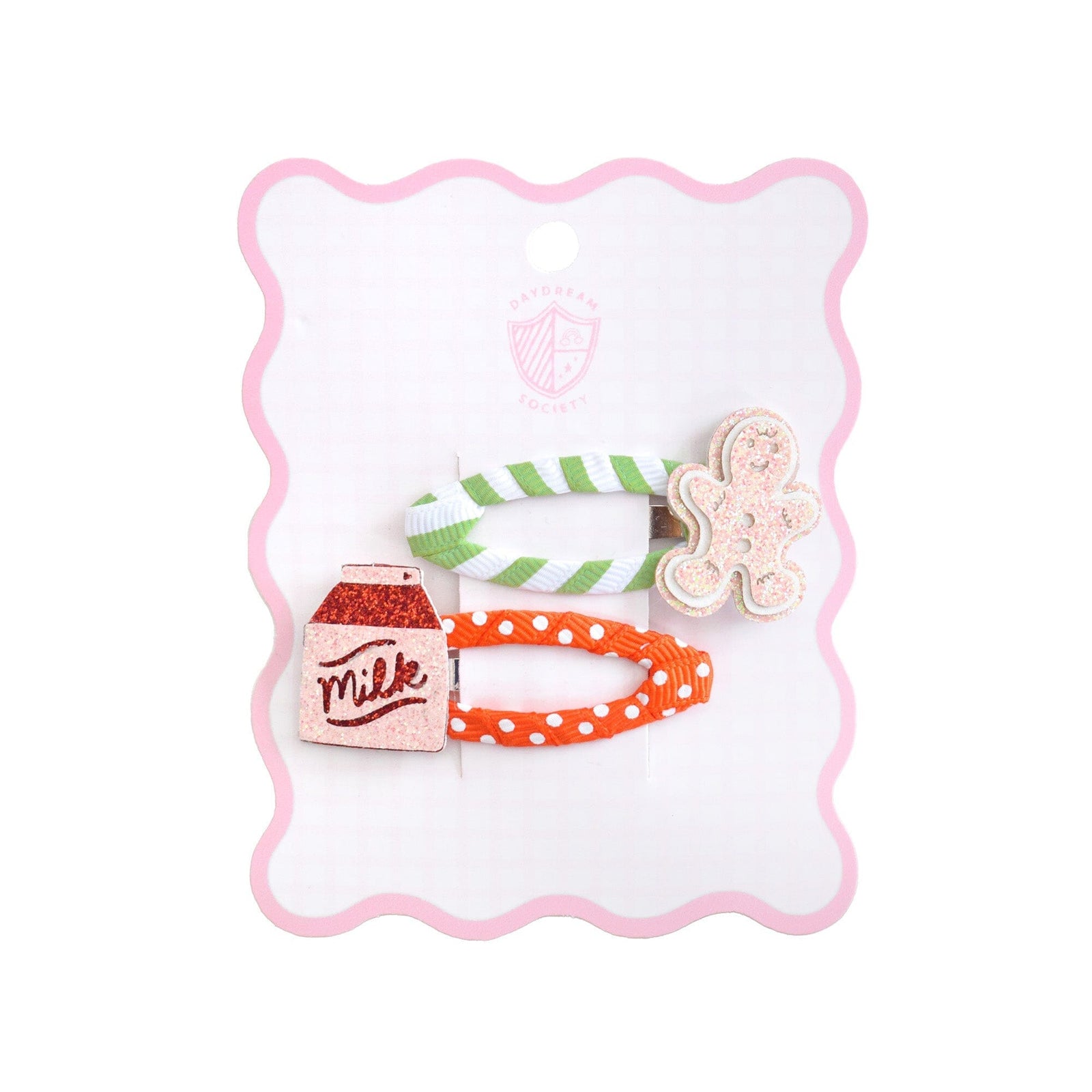 Baking Spirits Bright Milk & Cookies Hair Clip Set, Daydream Society