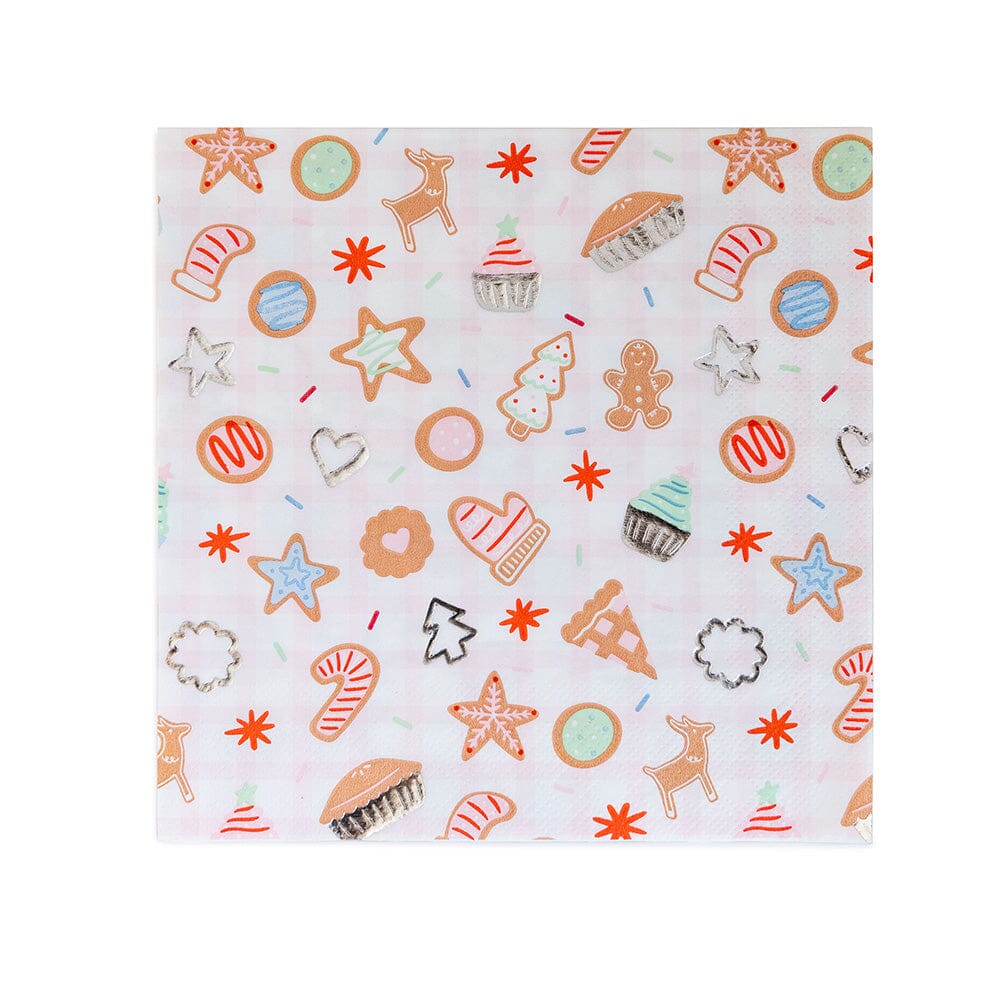 Baking Spirits Bright Pink Baking Large Napkins, Daydream Society