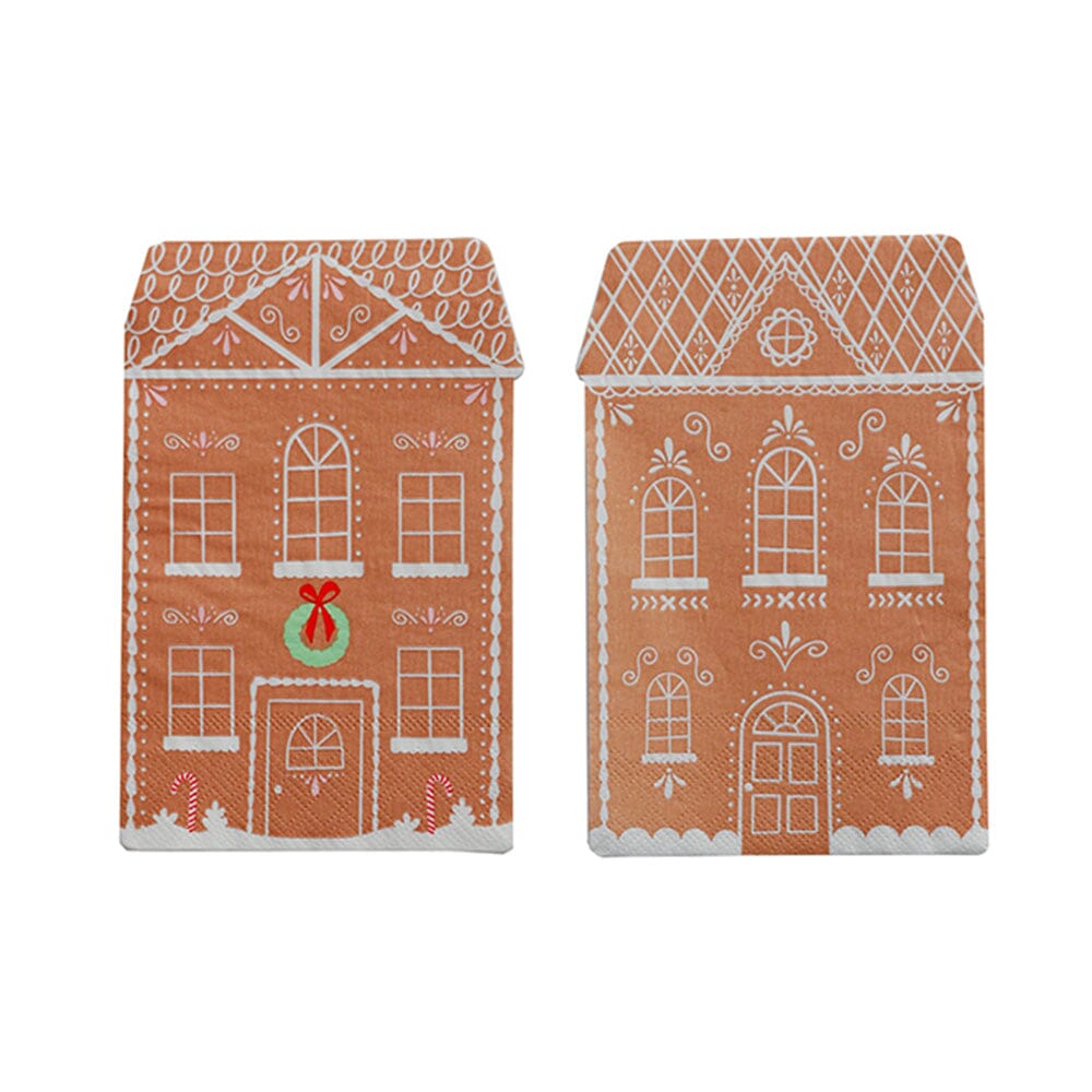 Baking Spirits Bright Tall Gingerbread House Guest Napkins, Daydream Society