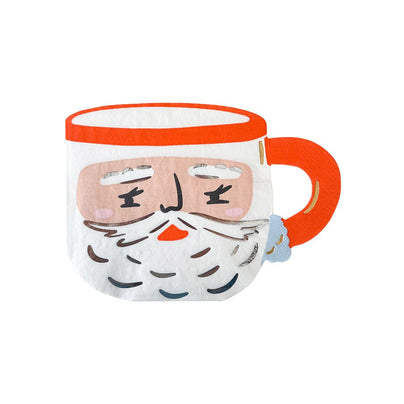 Baking Spirits Bright White Santa Mug Large Napkins, Daydream Society