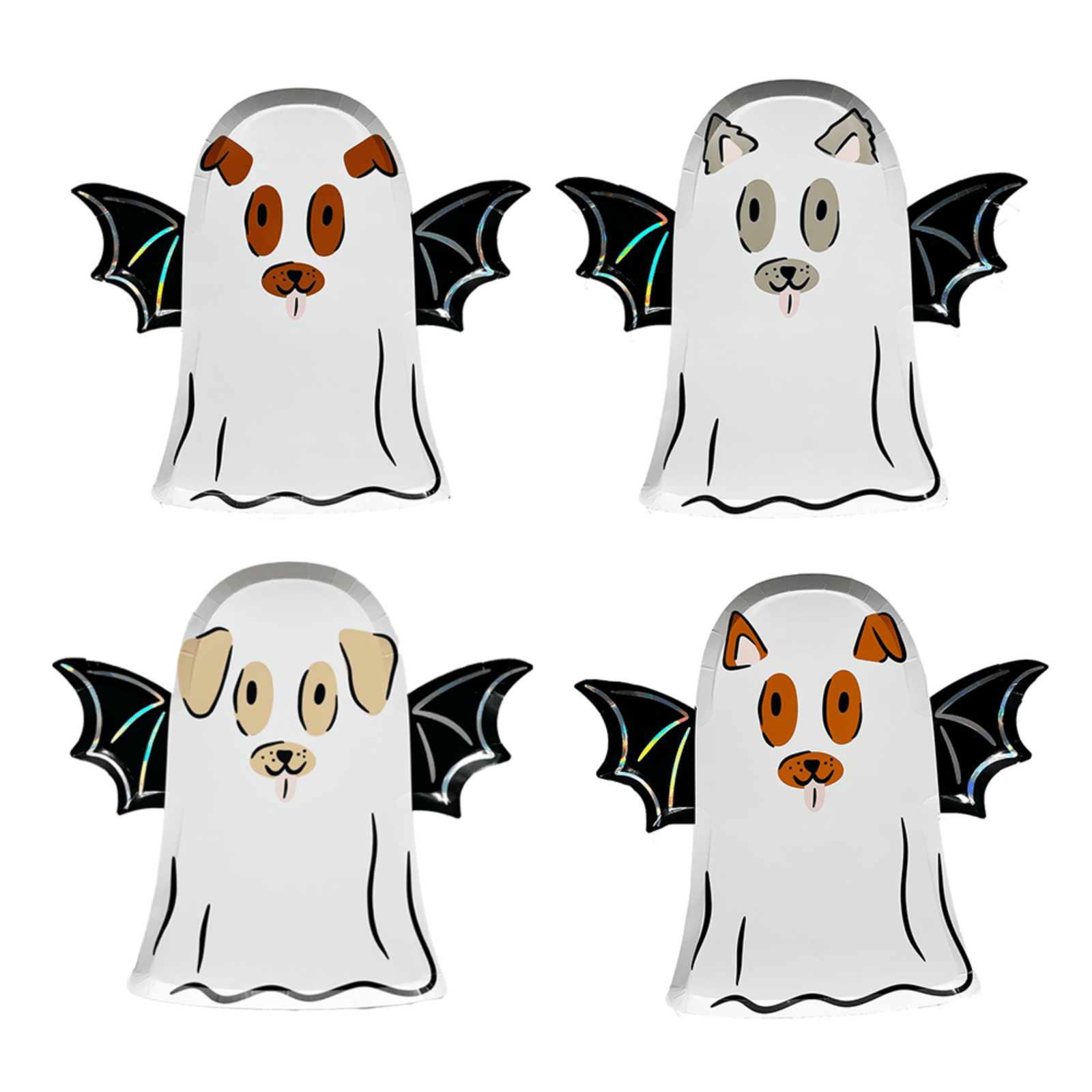 Trick or Treat Street Dog Ghost Large Plates, Daydream Society