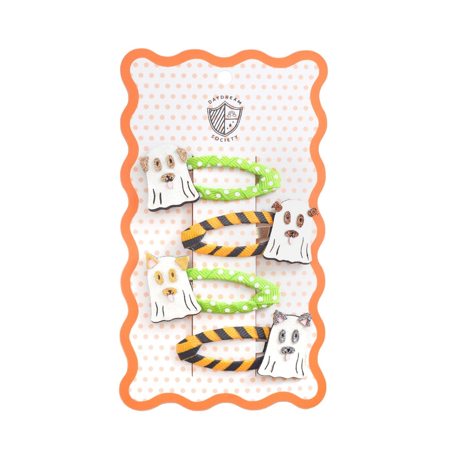 Trick or Treat Street Dog Ghost Hair Clip Set, Daydream Society