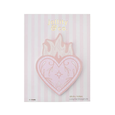 Flaming Heart Sticky Notes, Jollity & Co