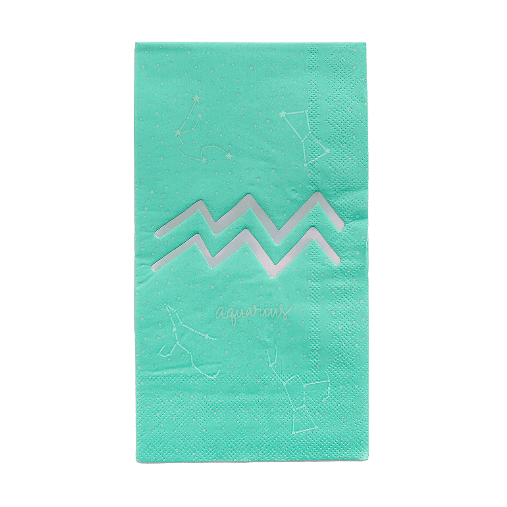 Zodiac Aquarius Guest Napkins, Jollity & Co