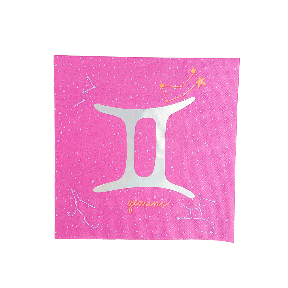Zodiac Gemini Large Napkins, Jollity & Co