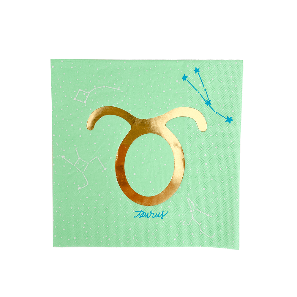 Zodiac Taurus Large Napkins, Jollity & Co