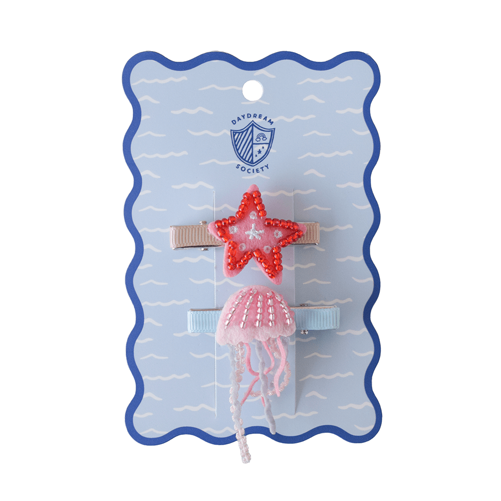 Seaside Jellyfish & Starfish Clip Set, Daydream Society