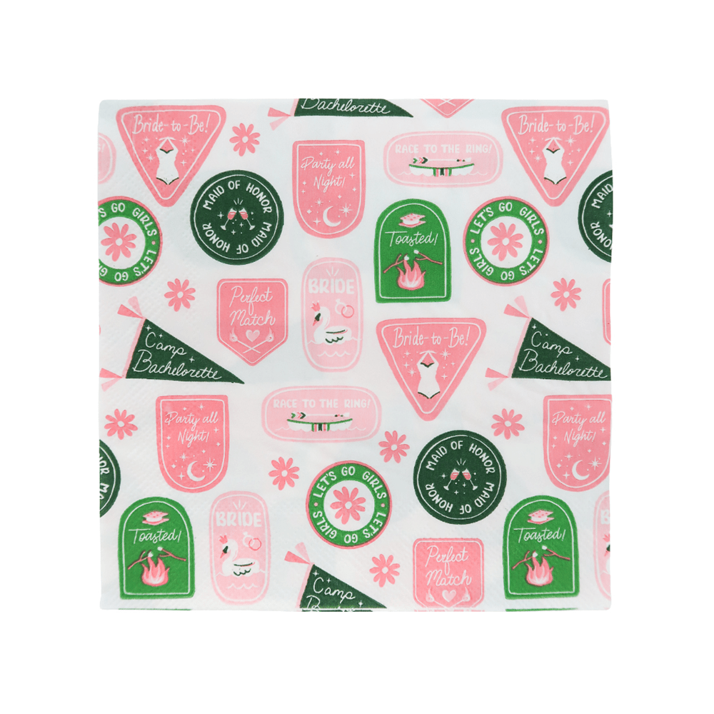 Camp Bachelorette Large Napkins, Jollity & Co