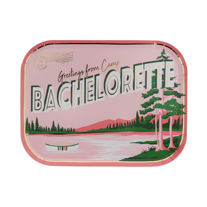 Camp Bachelorette Postcard Dinner Plates, Jollity& Co