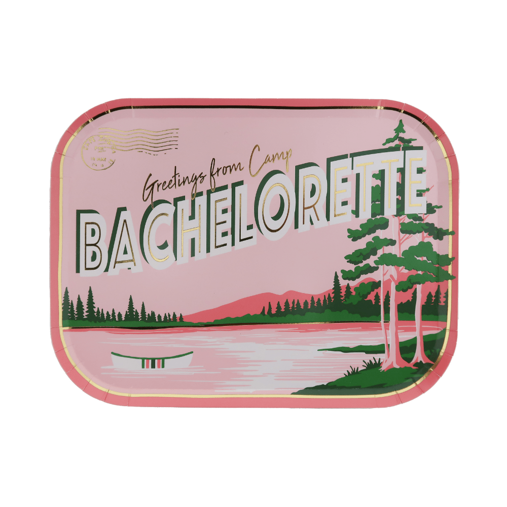 Camp Bachelorette Postcard Dinner Plates, Jollity& Co