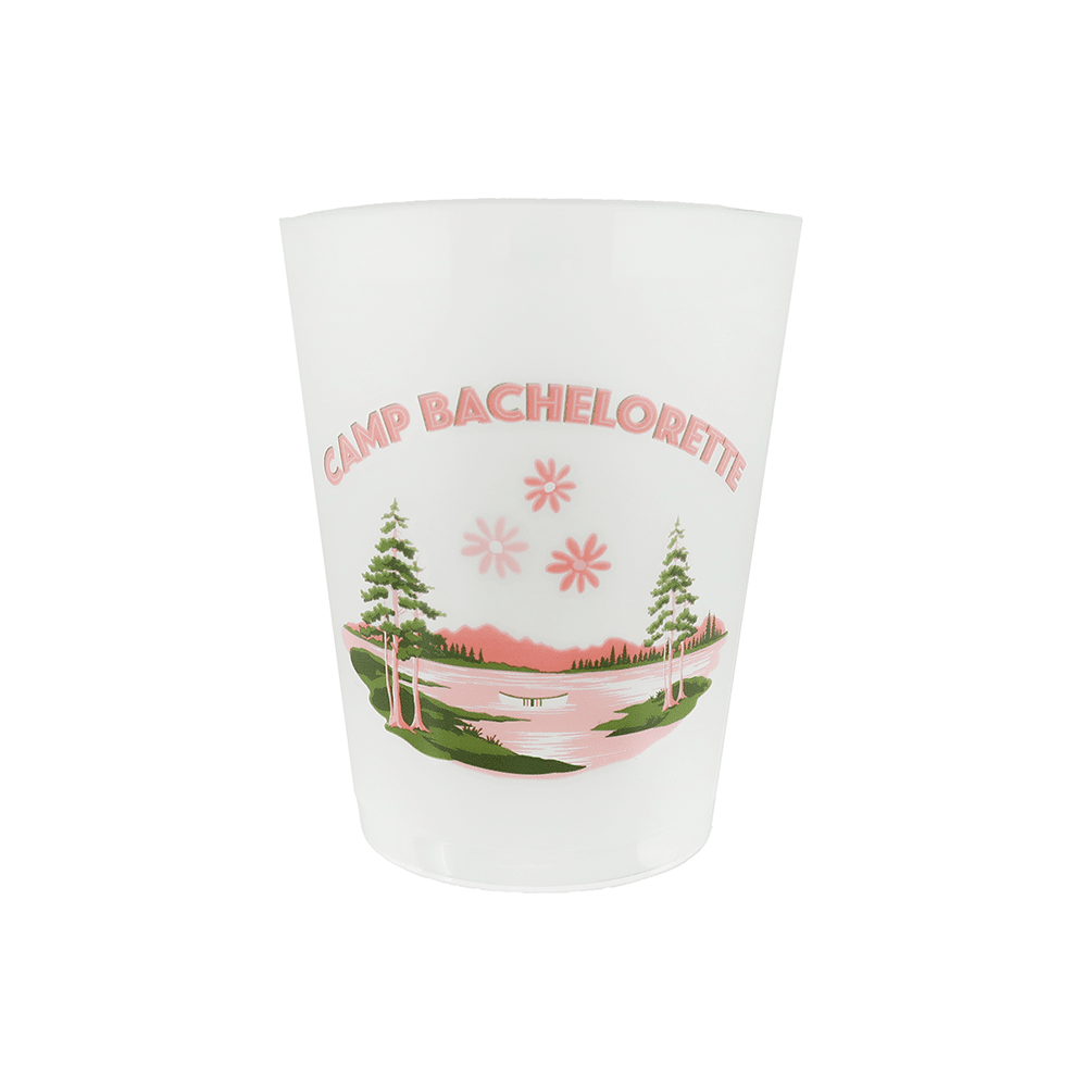 Camp Bachelorette Postcard Flex Cups, Jollity & Co